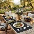 thumbnail image 3 of Sm:)e Black Placemats 12 x 18 Inch Set of 4, Seasonal Washable Kitchen Dining Table Decoration for Home Party,240g（0.53lb）, 3 of 7