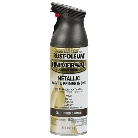 (3 Pack) Rust-Oleum Universal All Surface Metallic Oil Rubbed Bronze Spray Paint and Primer in 1, 11 (Best Spray Paint For Glass)