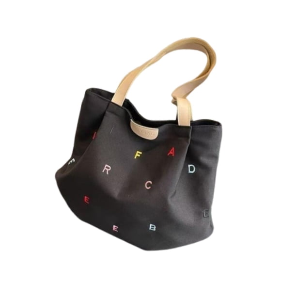 Bolso de Hombro para Mujer Bolso Tote Bolso de Mano Bolso Cruzado Diseño Bordado con Letras Material Oxford Resistente Adecuado para Trabajo Compras V