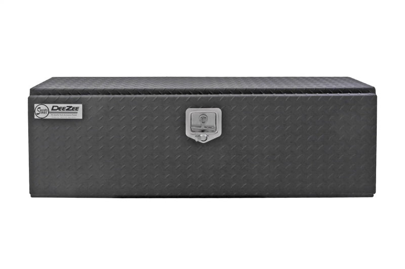 Dee Zee DZ70TB Specialty Series Top Sider Tool Box; Volume 5.33 cu. ft.; L 48 in.. x W 12 in. x H 16 in.; Single Door; Textured Black; Brite-Tread Aluminum;