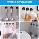 thumbnail image 4 of Gancho Adhesivo, Gancho de Pared para Baño de Acero Inoxidable, 8 Piezas Gancho para Toallas Autoadhesivo Sin Perforaciones para Cocina, Sala de Estar y Oficina, Antioxidante e Impermeable (Negro), 4 of 5