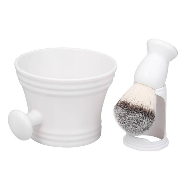 Kit de Rasage pour Hommes Support de Brosse à Raser Humide Bol à Savon Tasse Brosse à Barbe