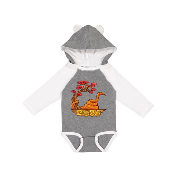 Inktastic 2025 Year of the Snake New Years Boys or Girls Long Sleeve Baby Bodysuit