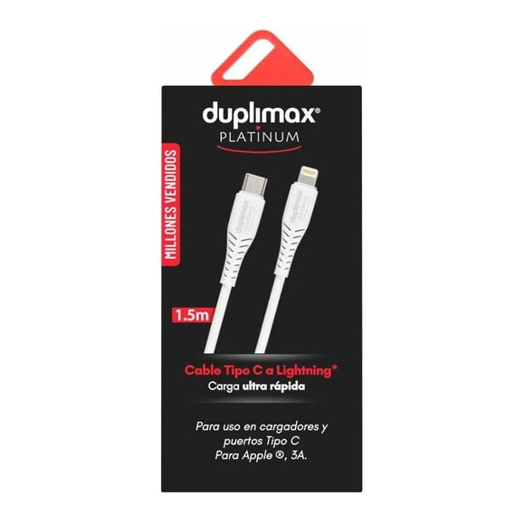 Cable Duplimax Cable Tipo C a Lightning