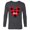 Charcoal Heather, variant on Disney Mickey Mouse UNCLE Holiday Family - Long Sleeve T-Shirt for Men - Customized-White