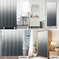 thumbnail image 6 of Grey Ombre Fabric Shower Curtain Gradient Gradual Color Washable Shower Curtains for Bathroom, Waterproof Bath Curtain with Hooks Home Decor 72x72in, 6 of 8