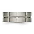 thumbnail image 3 of Titanium Grooved 8mm Brushed and Polished Band, 3 of 6
