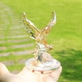 thumbnail image 3 of Eagle Decor Crystal Ornament,Glass Eagle Gifts Eagle Decor Hand Small Figurines Home-Decor Collectible，Champagne, 3 of 6