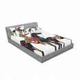thumbnail image 3 of Ethnic Bedding Set with Sheet & Covers, Abstract Design of a Woman on a Horse with a Bird Animal Fun Image, Printed Bedroom Decor 2 Shams, 4 Sizes, Multicolor, by Ambesonne, 3 of 3
