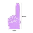 thumbnail image 2 of Giant Foam Finger 18 Inch EVA Number 1 DIY Blank Foam Hand, Purple, 2 Pack, 2 of 5