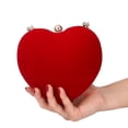 thumbnail image 5 of Party Clutch Purse Cute Heart Shaped Women Handbag Evening Bags, 5 of 6