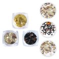 thumbnail image 3 of 3 Box 360pcs Manicures Tool Pumpkin Witch Patterned Nail Patches (Golden,Black), 3 of 9