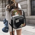 thumbnail image 6 of PVC Transparent Backpacks Clear Backpack for Travel and Outings Green-clad Snowman, 6 of 7