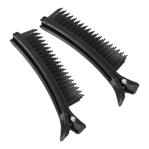 Beaupretty 2Pcs Lightweight Salon Hair Clips Black Professional Hair Sectioning Clamps