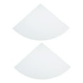 thumbnail image 4 of STRANDCHIC 1Set White PVC Corner Mounting Shelf Wall Shelf Rack for Bathroom Kitchen Use, 4 of 8