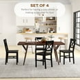 thumbnail image 4 of HOMCOM Wooden Farmhouse Dining Chairs Set of 4 with Cross Back, Black, 4 of 10