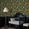 thumbnail image 4 of Boho Peel and Stick Wallpaper Magical Forest Landscape Glowing Fungi Butterflies Soft Light Wall Mural 17.7in x 9.8ft Self Adhesive Removable Wall Paper Renter Friendly Wallpaper for Nursery Bedroom, 4 of 8