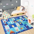 thumbnail image 4 of Dwelke Kids Rugs for Playroom ABC Educational Area Rug, Cute Cartoon Daycare Supplies, Kids Gift for Playroom Bedroom,5'x7'Blue, 4 of 4