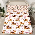 thumbnail image 2 of Castle Fairy Boys Girls Kawaii Animal Dachshund 4pcs Bed Sheets,Cute Dog Pet King Sheets,Cartoon Love Heart Super Cozy Sheet Set,Luxury Bedroom Decor, 2 of 7