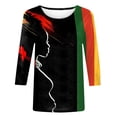 thumbnail image 5 of YanHoo Hauts à Manches 3/4 pour Femmes T-Shirts Graphiques à Manches 3/4 Chandail Décontracté à Col Rond T-Shirts sur l'Histoire des Noirs Manches 3/4 Grande Taille Hauts pour Femmes en Liquidation, 5 of 5