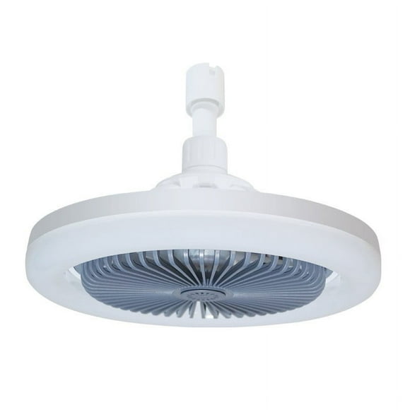Ventilador de techo E27 con luces, luz de ventilador baja cerrada, luz de techo con ventilador, ventilador oculto, lámpara de cardán Delier, atenuación de tres colores