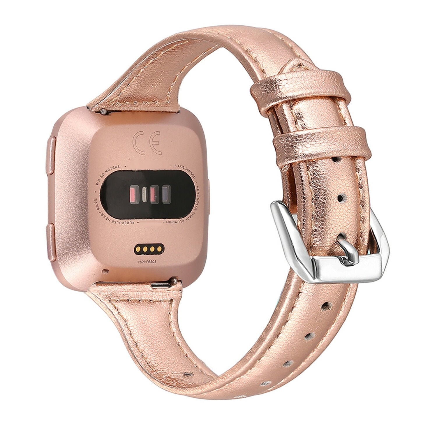 Mascarry - Genuine Leather Fashion Slim Watch Band Strap Wrist Bracelet For Fitbit Versa(Rose