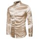 thumbnail image 2 of Sonducket Camisa Transpirable Para Hombre Satén Con Mangas Largas - Trabajo Boda O Casa Camisa Para Hombre Formal Manga Larga Grande Camisetas caqui 2XL, 2 of 6