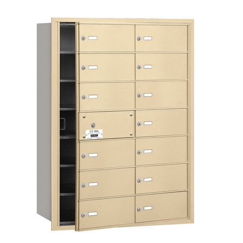 Salsbury Industries 14 Door Front Load 4B Horizontal Mail Center