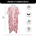 thumbnail image 6 of HELLHERO Hummingbirds Flowers Bathing Suit Cover Up Casual Polyester Loose Kimono Swimsuit Cover up, 6 of 6