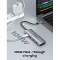 thumbnail image 5 of UGREEN 6-in-1 USB-C Hub 4K HDMI, 3 USB 3.0 Ports, SD/TF Card Reader, USB C Dongle Compatible with MacBook Series, Compatible with iPad, Compatible with iPhone 15 Pro/Pro Max. Silver, 5 of 7
