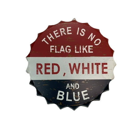 Way To Celebrate July 4th Red, White, & Blue Bottlecap Decor