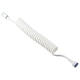 thumbnail image 4 of Worker Silver White PU White Sprinkler Elastic Water Pipe PU Flexible Telescopic Hose Bathroom Spiral Flexible Shower Hose 3m Spring Flexible Shower Hose, 4 of 8