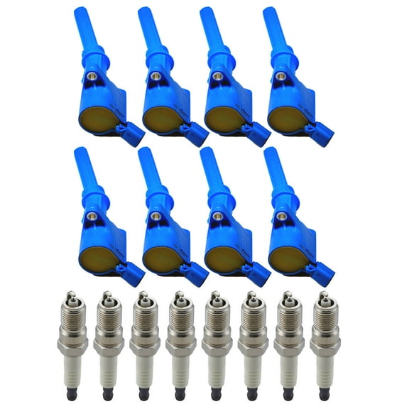 Set of 8 ISA Brand High Performance Ignition Coils and  Spark Plug Compatible with 2007 2008 2009 Ford F150 4.6L V8 Replacement for DG508