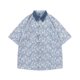 thumbnail image 1 of Blusa y camisa de manga corta con cuello vuelto para hombre, estilo vintage, informal, con solapa y botones, de moda, de manga larga, 1 of 8
