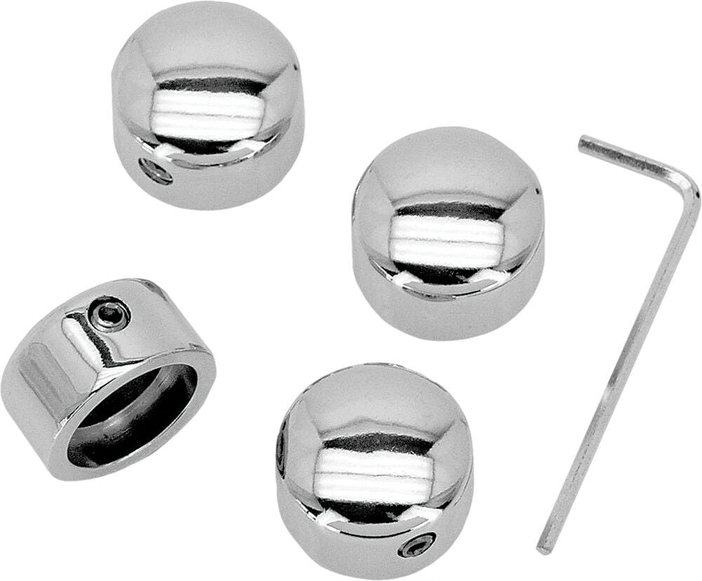 HardDrive Chrome Head Bolt Cover Fit 1/2 12 point head Bolts Set Of 4