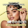 thumbnail image 4 of 4 Tip Microblading Eyebrow Pencil, 2-in-1 Eyebrow Pen and Sealing Brow Gel, Waterproof Long-lasting Magic Eyebrow Pencil for Natural Makeup(Black brown), 4 of 6