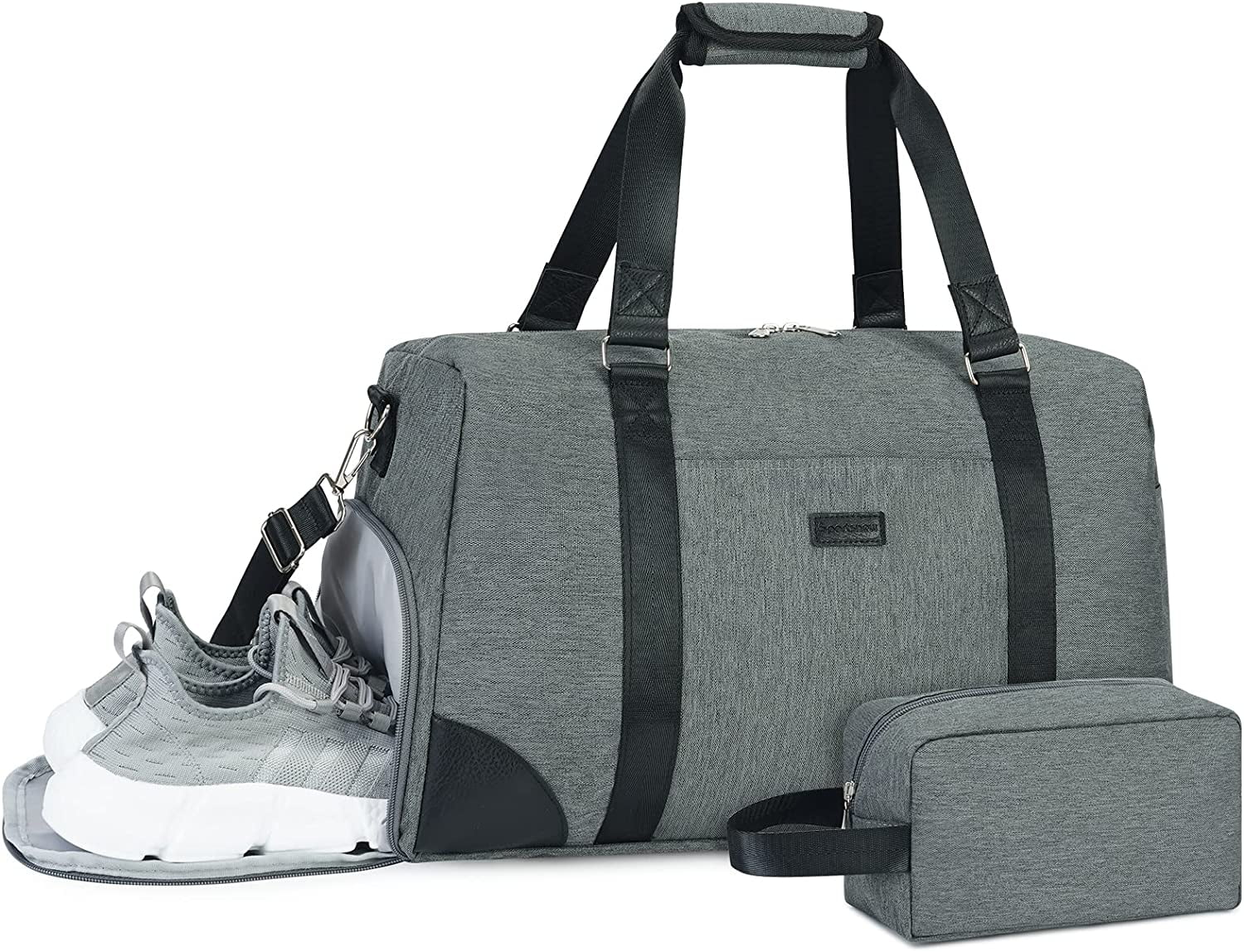20" Travel Duffel Bag for Men with Shoe Compartment Weekender Gym