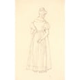 thumbnail image 3 of Christen Købke 13x18 Black Modern Framed Museum Art Print Titled - Standing Young Girl with Her Hand on Her Back, Seen Obliquely from Behind. (1810 - 1848), 3 of 5