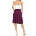 thumbnail image 3 of Women's 2 Pack Solid High Waist Flare A-line Midi Skirt with Elastic Waistband, 3 of 7