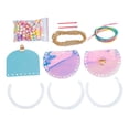 thumbnail image 1 of DIY niños bolso de hombro hecho a mano que hace el bolso que hace el almacenamiento de los accesorios señora Azul claro, 1 of 8