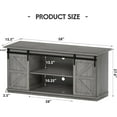 thumbnail image 2 of Shahoo Farmhouse Sideboard Buffet Cabinet, Coffee Bar Storage with Sliding Barn Doors, Shelf for Home Dining Room, Grey, 2 of 7