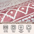 thumbnail image 4 of Boho Moroccan Kitchen Rug and Sets 2 Piece Non Skid Washable mat for Kitchen mats for Floor Farmhouse Black Bohemian Kitchen Decor (Red, One Size), 4 of 6