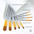 thumbnail image 4 of RCC 311 | Crafter's Choice™ 9pc Brown Taklon Filbert/Wash Brush Set, 4 of 9