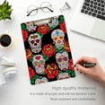 thumbnail image 5 of Coolnut 12"x9" Skull Clipboard A4 Size Standard Size Clipboards Decorative Clipboard with Low Profile Metal Clip for Office, School, Nurses, Students, 5 of 7