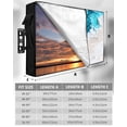 thumbnail image 7 of Outdoor TV Cover 48 to 50 Inch Weatherproof, Abstract Beach Waterproof TV Screen Protector for Outside Decor with Zipper and Pocket 48"L x 30"H , Blue Textures Sandy Brown, 7 of 7