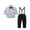 Blue 1, variant on CARETOO Toddler Baby Boy Clothes Suit Dress Shirt Bowtie Suspender Pants Formal Wedding Outfits 3pcs