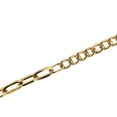thumbnail image 2 of 18K Solid Yellow Gold Half Paper Clip Chain and Half Curb Chain Bracelet 7.50 inches, 2 of 3