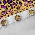 thumbnail image 4 of Homewish Glitter Leopard Print Blackout Curtains Set of 2 (52x84 Each), Modern Fashion Polkadots Window Curtains, Gold Fuchsia Diamond Curtains and Drapes, Window Curtains Decor, 4 of 6