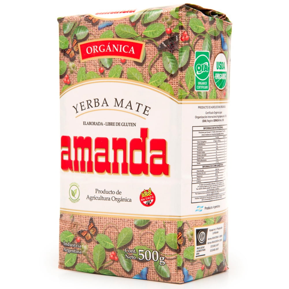 Yerba Mate Amanda Organica 1/2 KG Argentina Tea Loose Herbal Bag 1.10 lb Detox
