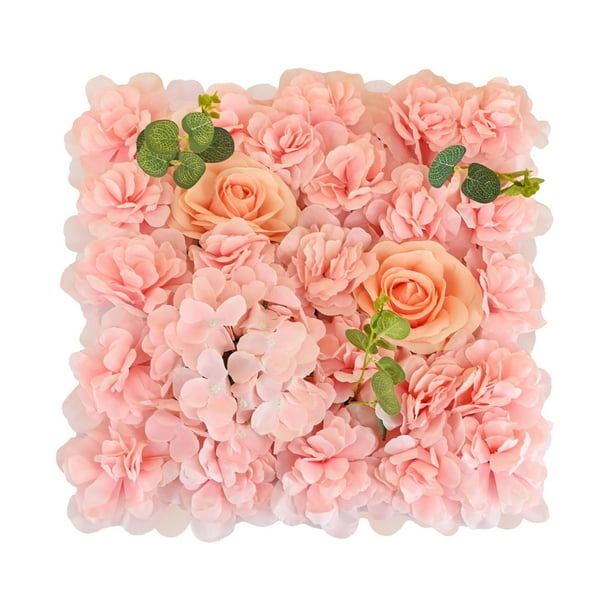 Panel de flores artificiales Regalos de San Valentín Fondo de foto Panel floral Rosa